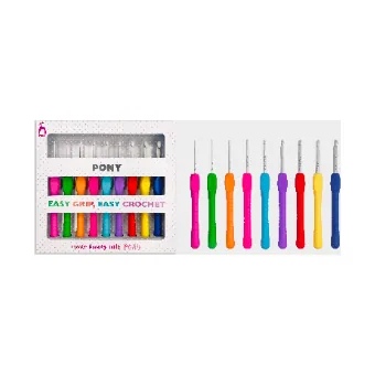 Easy grip crochet hooks in gift box — polka dot
